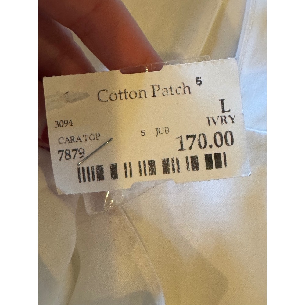 Julie Brown NYC Shirt Women Large White Sleeveless Layered Tencel Cara Top NWT - Picture 9 of 12